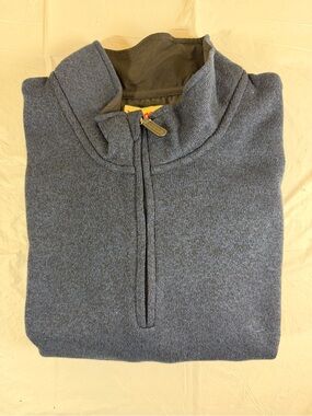 Wrangler‎ Men's Zip-Neck Sweater in Heather Blue